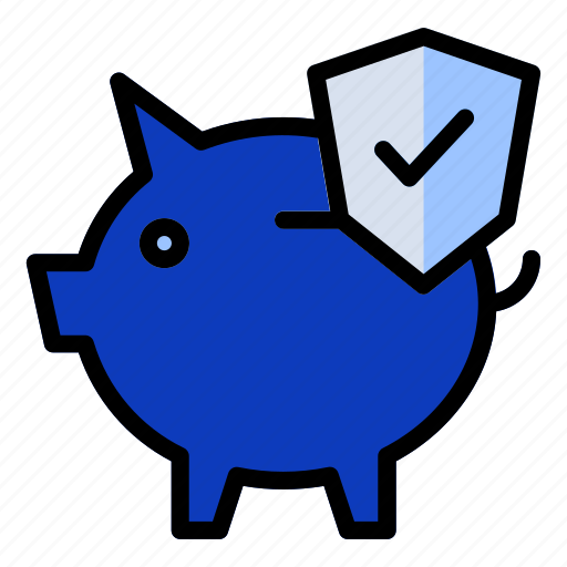 1, bank, pig, shield, saving, money icon - Download on Iconfinder
