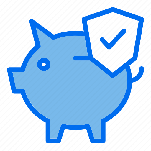 1, bank, pig, shield, saving, money icon - Download on Iconfinder