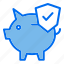 1, bank, pig, shield, saving, money 