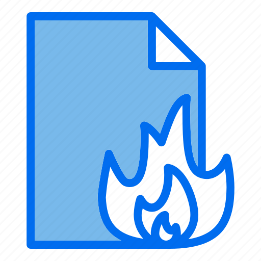 File, data, fire, burning, delete icon - Download on Iconfinder