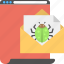 email alert, infected email, internet virus, online bug, spam mail concept 