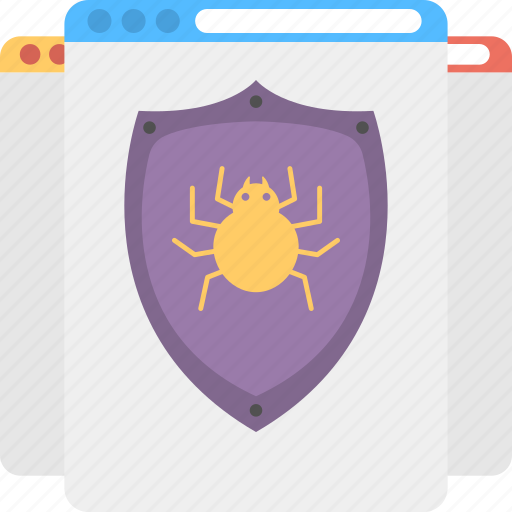 Antivirus, internet protection, online web protection, shield protection, web page security icon - Download on Iconfinder