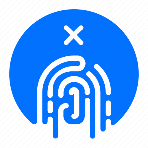 Fingerprint, no, security icon - Download on Iconfinder