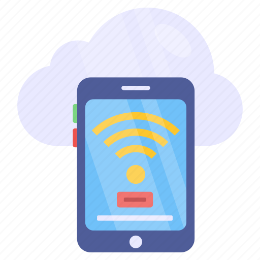 Mobile wifi, wireless network, broadband connection, cloud mobile, cloud phone icon - Download on Iconfinder