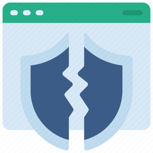 Broken, website, protection, cybersecurity, secure icon - Download on Iconfinder