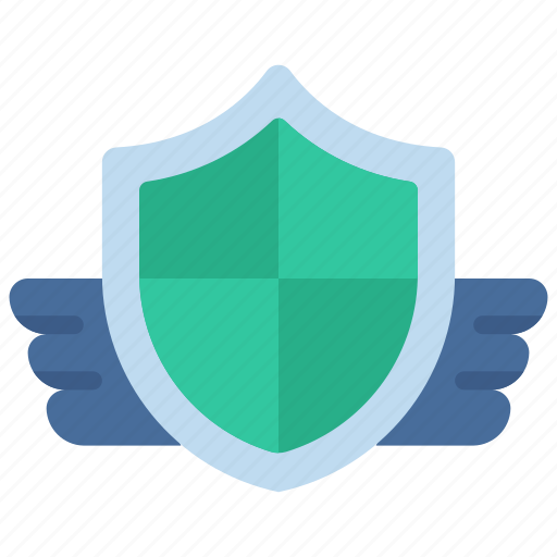 Flying, shield, cybersecurity, secure, wings icon - Download on Iconfinder