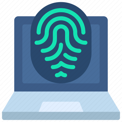 Laptop, biometrics, cybersecurity, secure, computer icon - Download on Iconfinder