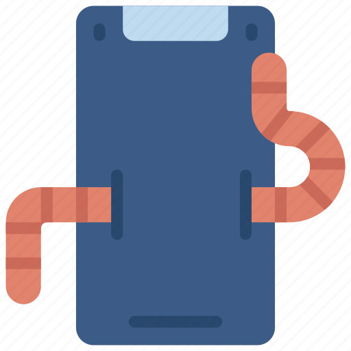 Mobile, worm, cybersecurity, secure, device icon - Download on Iconfinder