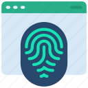 website, biometrics, cybersecurity, secure, thumbprint