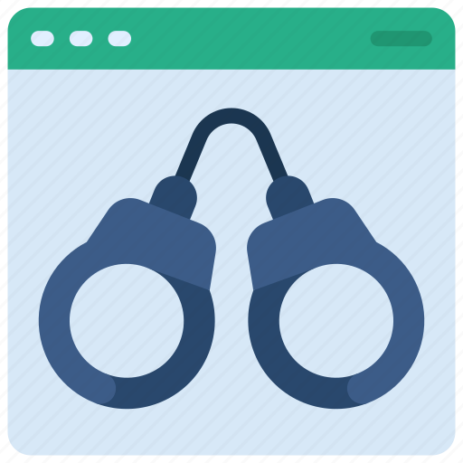 Website, handcuffs, cybersecurity, secure, law icon - Download on Iconfinder