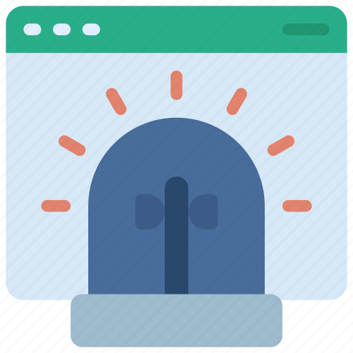 Website, siren, cybersecurity, secure, warning icon - Download on Iconfinder