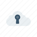 cloud, lock, protection, security 