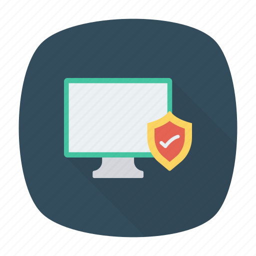 Monitor, protection, secure, shield icon - Download on Iconfinder