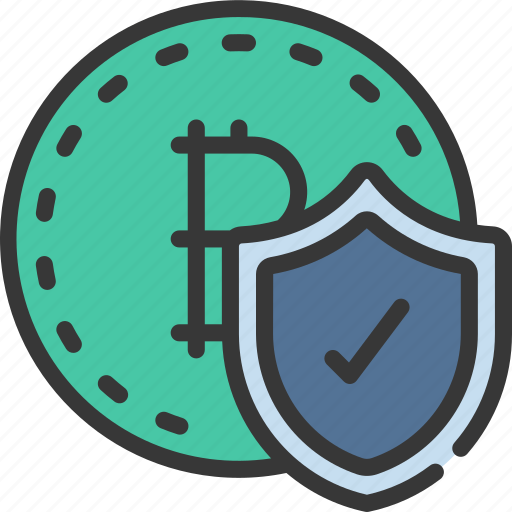 Bitcoin, protection, cybersecurity, secure, protected icon - Download on Iconfinder