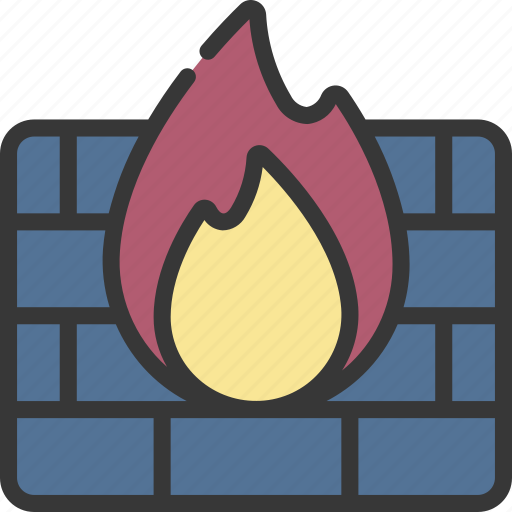 Firewall, cybersecurity, secure, fire, wall icon - Download on Iconfinder