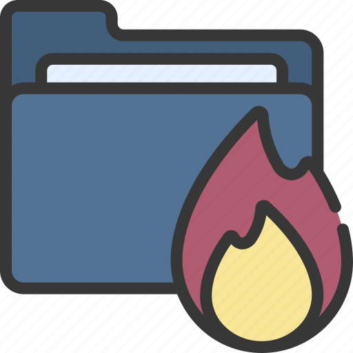 Folder, fire, cybersecurity, secure, files icon - Download on Iconfinder