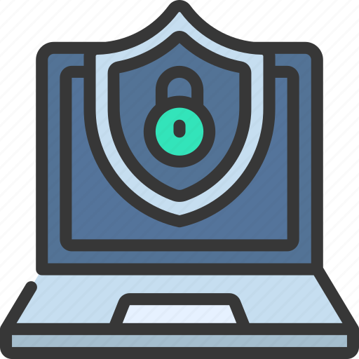 Laptop, protection, cybersecurity, secure, protected icon - Download on Iconfinder