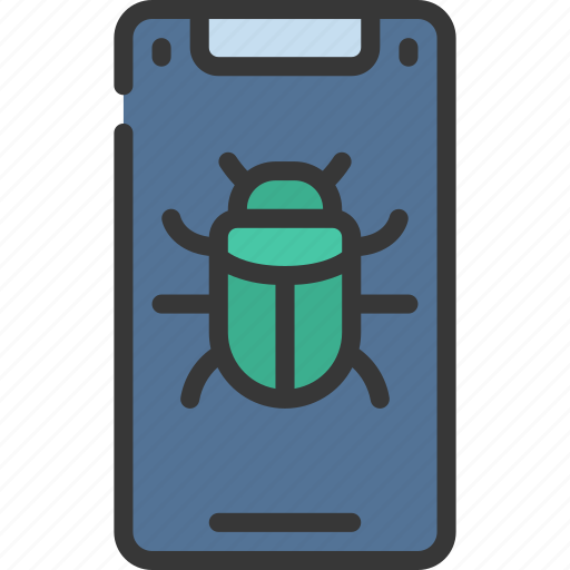 Mobile, bug, cybersecurity, secure, error icon - Download on Iconfinder