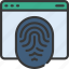 website, biometrics, cybersecurity, secure, thumbprint 