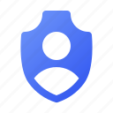 account, protection, security, shield, user