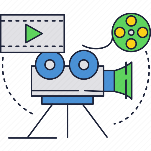 Camera, editing, film, movie, play, production, video icon - Download on Iconfinder