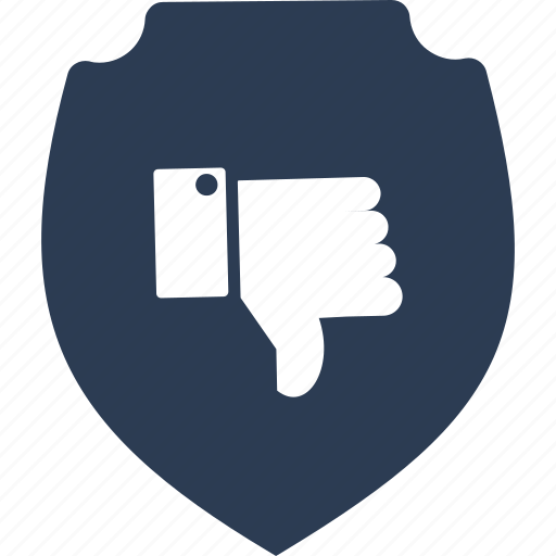 Dislike security, dislike, security, protection, shield, safety, protect icon - Download on Iconfinder