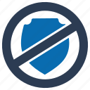 shield, prohibited, shield prohibited, ban, cancel