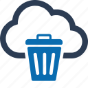 trash, cloud, delete, dustbin, garbage container, recycle bin, trash cloud