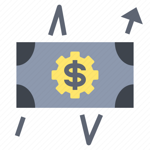 Currency, dollar, fluctuation, graph, money icon - Download on Iconfinder