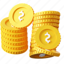 money, dollar pile, dollar coin, money stack, finance, currency, coin, cash, investment