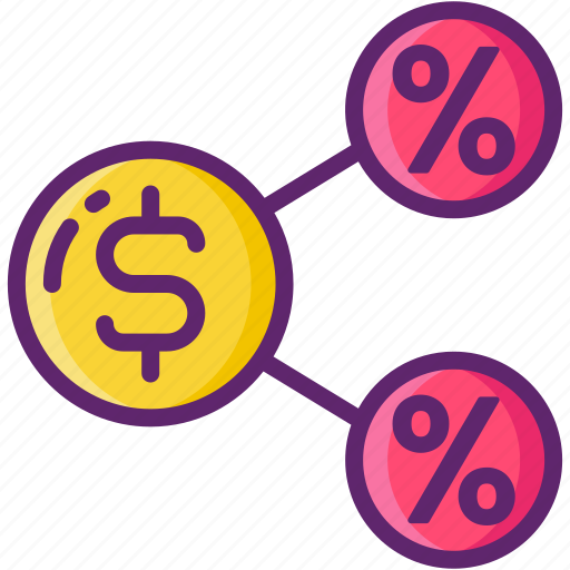 Commission, dollar, interest, interest rate, percentage icon - Download on Iconfinder