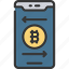 mobile, bitcoin, trading, crypto 