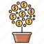 business, growth, investments, tree 