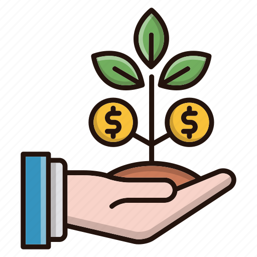 Business, currency, growth, investments, plant icon - Download on Iconfinder
