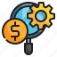 finding, money, business, currency, management, investment icon 