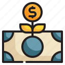 money, cash, finance, business, graph, currency, investment icon