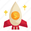 growth, rocket, interest, money, finance, currency, business, investment icon 