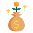 money, interest, growth, cash, business, currency, finance, investment icon