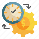 time, money, interest, business, chart, cash, currency, investment icon
