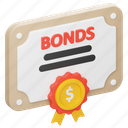 bonds, certificate, award 