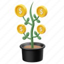 investment, plant, money, flower, currency, nature, growth, business, floral 