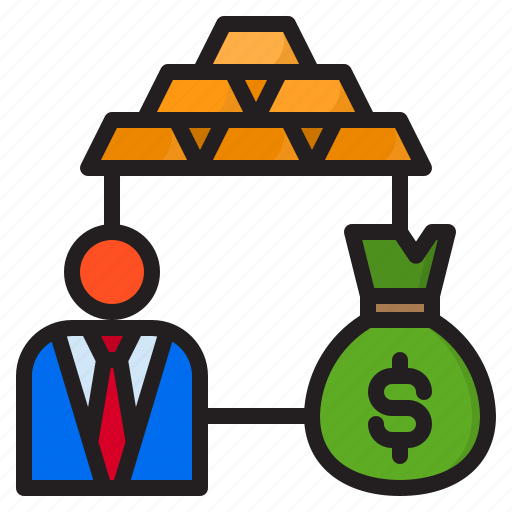 Bag, bunsiness, business, gold, man, money icon - Download on Iconfinder