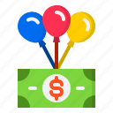 balloon, business, dollar, finance, money 