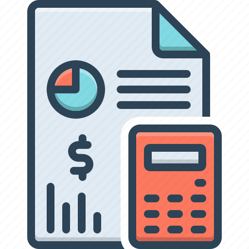 Accounting, document, report, financial, calculator, bank statement, pecuniary icon - Download on Iconfinder
