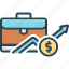 business, briefcase, suitcase, growth, analyzing, increment, augment, commerce 