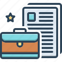 portfolio, briefcase, paper, document, storage, information, file, records