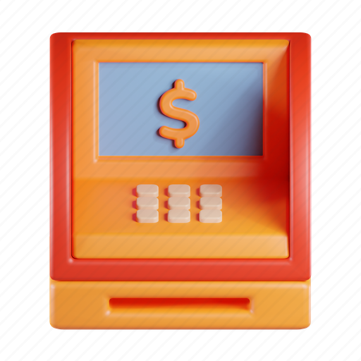 Atm, machine, credit, cash, bank, card, payment 3D illustration - Download on Iconfinder