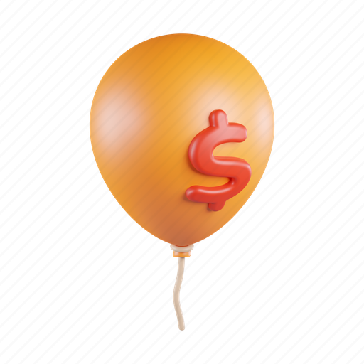 Money, balloon, bubble, celebration, business, currency, soar currency 3D illustration - Download on Iconfinder