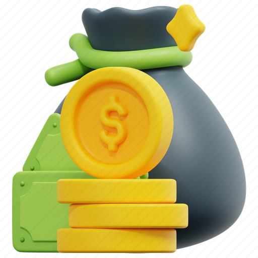 Money, investment, invest, coin, cash, finance, currency 3D illustration - Download on Iconfinder