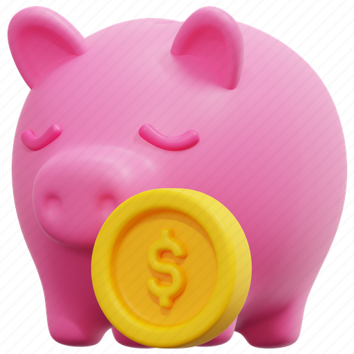 Piggy, bank, coins, investment, invest, money, saving 3D illustration - Download on Iconfinder